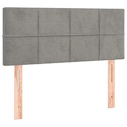 Acheter Maison Chic Tête de lit scandinave à LED,meuble de chambre Gris clair 90x5x78/88 cm Velours -MN14030