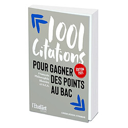 1.001 citations pour gagner des points au bac : français, philosophie, histoire et SES - Occasion