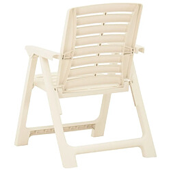 Acheter vidaXL Chaises de jardin 2 pcs Plastique Blanc