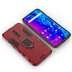 Wewoo Coque Souple Housse de protection antichoc PC + TPU pour OnePlus 7 Pro avec support d'anneau magnétique rouge