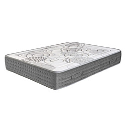 Visiodirect Matelas 140x200 cm NILO à ressorts ensachés, en mousse mémoire de forme, indépendance du couchage, face été/hiver, épaisseur 26 cm