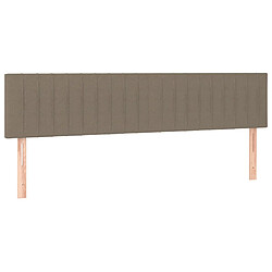 Avis vidaXL Tête de lit à LED Taupe 200x5x78/88 cm Tissu