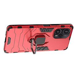 Acheter Htdmobiles Coque pour Xiaomi Poco F5 5G / Redmi Note 12 Turbo - housse etui rigide anti choc + verre trempe - ROUGE