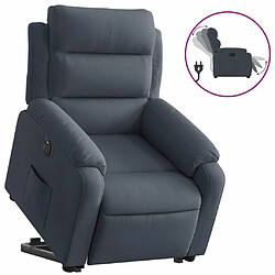 Maison Chic Fauteuil Relax pour salon, Fauteuil inclinable électrique gris foncé velours -GKD28626