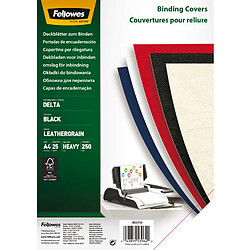 Fellowes Couverture pour reliure Delta, texture de cuir, A4, ()