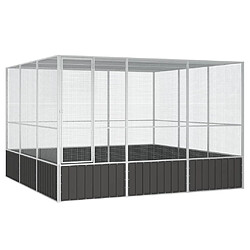 vidaXL Cage à oiseaux Anthracite 302,5x324,5x211,5 cm Acier galvanisé