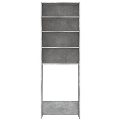 Avis Maison Chic Meuble rangement de salle de bain | Meuble pour machine à laver | Armoire murale de bain Gris béton 64x24x190 cm -GKD95489