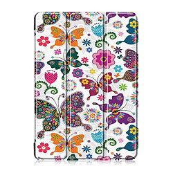 Wewoo Housse Coque Étui en cuir avec rabat à déformation horizontale pour motif de couleur pour Lenovo Tab M10, support à trois rabats (motif papillon)