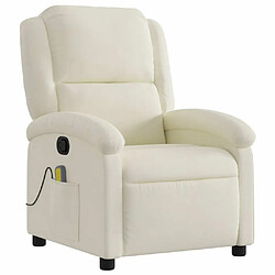 Avis Maison Chic Fauteuil de massage inclinable,Fauteuil luxe de relaxation crème velours -MN34817