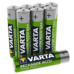 Varta - Batterie Rechargeable Solaire AAA (550 mAh) - Lot de 8