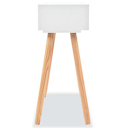 Acheter Maison Chic Table console | Meuble d'entrée | Table d'appoint Bois de pin massif 80 x 30 x 72 cm Blanc -GKD61134