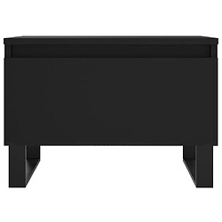 Maison Chic Table basse,Table Console Table d'appoint, Table pour salon noir 50x46x35 cm bois d'ingénierie -MN33284 pas cher