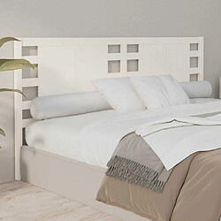 Maison Chic Tête de lit moderne pour chambre - Décoration de lit Blanc 141x4x100 cm Bois massif de pin -MN10589 pas cher