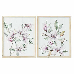 Cadre DKD Home Decor Fleurs (48 x 2 x 60 cm) (2 Unités)