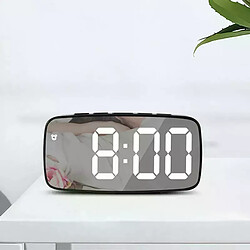 Acheter Réveil à écran miroir LED, horloge numérique créative, commande vocale, Snooze, heure, Date, température, Style rectangulaire/rond - Acrylique vert