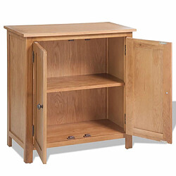 Avis Helloshop26 Buffet bahut armoire console meuble de rangement 75 cm bois de chêne massif 4402272