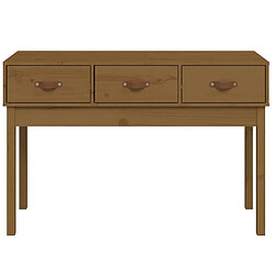 Avis Maison Chic Table console | Meuble d'entrée | Table d'appoint Marron miel 114x40x75 cm Bois massif de pin -GKD84538