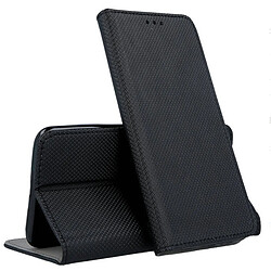 Htdmobiles Housse pour Motorola Moto E13 - etui coque pochette portefeuille + film ecran - NOIR MAGNET