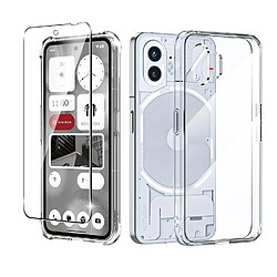 Xeptio Pack coque transparente en TPU et vitre en verre trempé pour Nothing Phone (2) 5G -