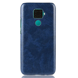 Wewoo Coque Rigide PC + PU antichoc Litchi pour Huawei Nova 5i Pro / Mate 30 Lite bleu