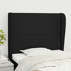 Maison Chic Tête de lit moderne avec oreilles pour chambre - Décoration de lit Noir 83x23x118/128 cm Tissu -MN49201