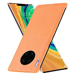 Wewoo Coque Rigide Pour Huawei Mate 30 Pro Shockproof Crocodile Texture PC + PU Case Orange