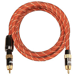 Avis Wewoo Câble or EMK TZ / A 2 m OD8.0mm Plaqué Tête Métallique RCA à RCA Fiche Coaxial Numérique Audio / Vidéo RCA