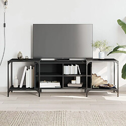 vidaXL Meuble TV noir 153x37x50 cm bois d'ingénierie