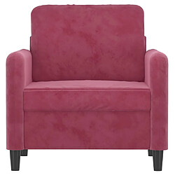 Avis Maison Chic Fauteuil Relax pour salon | Fauteuil Rouge bordeaux 60 cm Velours -GKD77909