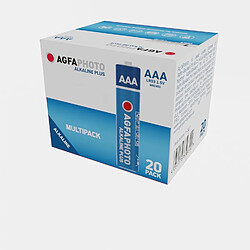 Agfa Photo AgfaPhoto Piles Alcalines PLUS Micro AAA LR03 (1.5V, Lot de 20) - Longue Durée de Vie - Idéales pour Télécommandes, Jouets, Appareils Photo et Plus - Usage Domestique ou Professionnel. - Noir pas cher