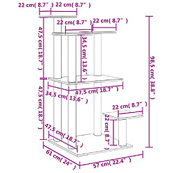Acheter Helloshop26 Arbres à chat avec plates-formes 98,5 cm crème 02_0022791