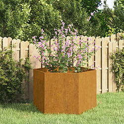 Maison Chic Jardinière,Bac à fleurs - pot de fleur Rouillé 60x60x45 cm Acier corten -GKD49244