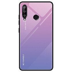 Wewoo Coque Pour Huawei Enjoy 9s / Honor 10i / 20i / P Smart + 2019 Étui en verre de couleur dégradée violet clair