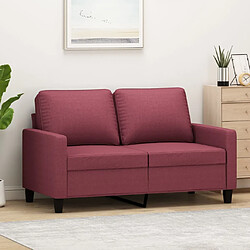 Maison Chic Canapé à 2 places,Sofa de Salon,Canapé droit Rouge bordeaux 120 cm Tissu -GKD435018