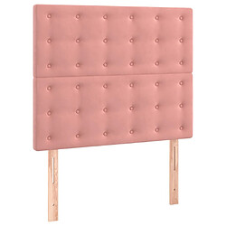 Maison Chic Lot de 2 Têtes de lit design pour chambre - Décoration de lit Rose 100x5x78/88 cm Velours -MN15934