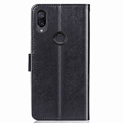 Wewoo Housse Coque Étui en cuir à motif de fleurs repiquées Lucky Clover pour Xiaomi Play, avec support et logements pour cartes, portefeuille dragonne (Noir)