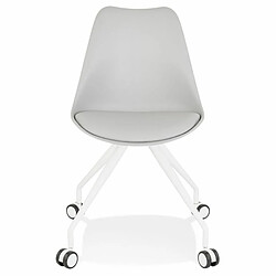 Paris Prix Chaise de Bureau Design Laxina 92cm Gris & Blanc