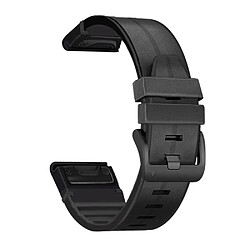 Bracelet en PU + silicone Surface de 22 mm noir pour votre Garmin Watch