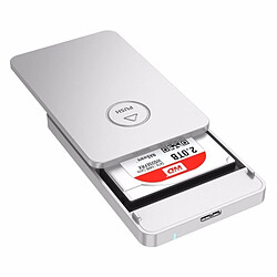 Wewoo Boîtier disque dur argent pour 9,5 mm 2,5 pouces SATA HDD / SSD 2569S3 USB3.0 Mirco-B externe de de stockage