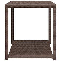 Acheter Maison Chic Table d'appoint | Table Basse marron 55x45x49 cm résine tressée -GKD82006