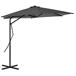 vidaXL Parasol d'extérieur avec poteau en acier 300 cm Anthracite