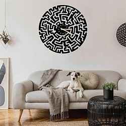 DEKORY Labyrinthe Métal Grande Horloge Murale 50cm