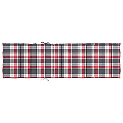 Maison Chic Coussin Confort | pouf | Coussin de chaise longue à carreaux rouge 200x60x3 cm -GKD55476 pas cher