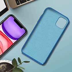 Avis Avizar Coque iPhone 11 Silicone Semi-rigide Mat Finition Soft Touch Bleu foncé