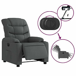 Acheter Maison Chic Fauteuil Relax pour salon, Fauteuil inclinable électrique Gris foncé Tissu -GKD87978