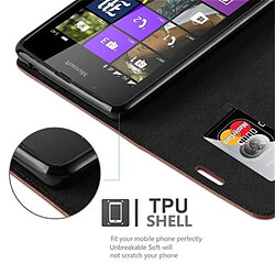 Avis Cadorabo Coque Nokia Lumia 540 Etui en Brun