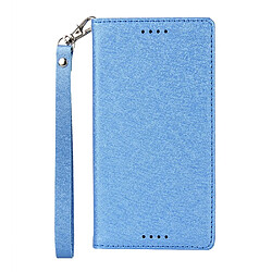 Etui en PU soie avec support bleu pour votre Sony Xperia XZ1 Compact