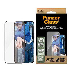 Avis PanzerGlass Panzer Glass Protection d'Écran pour iPhone 16 Plus verre trempé UWF Noir transparent