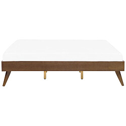 Beliani Lit double en bois foncé 180 x 200 cm BERRIC pas cher