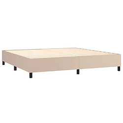 Sommier à lattes LED,Cadre à lattes de lit avec matelas pour Adulte Cappuccino 200x200 cm -MN41395 pas cher